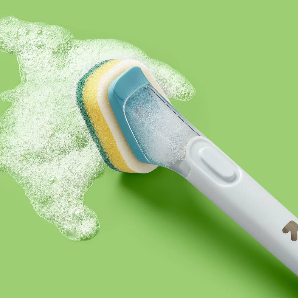 Fillable Dishwand Heavy Duty - Non-Abrasive, Reusable, Soft Grip - Image 4