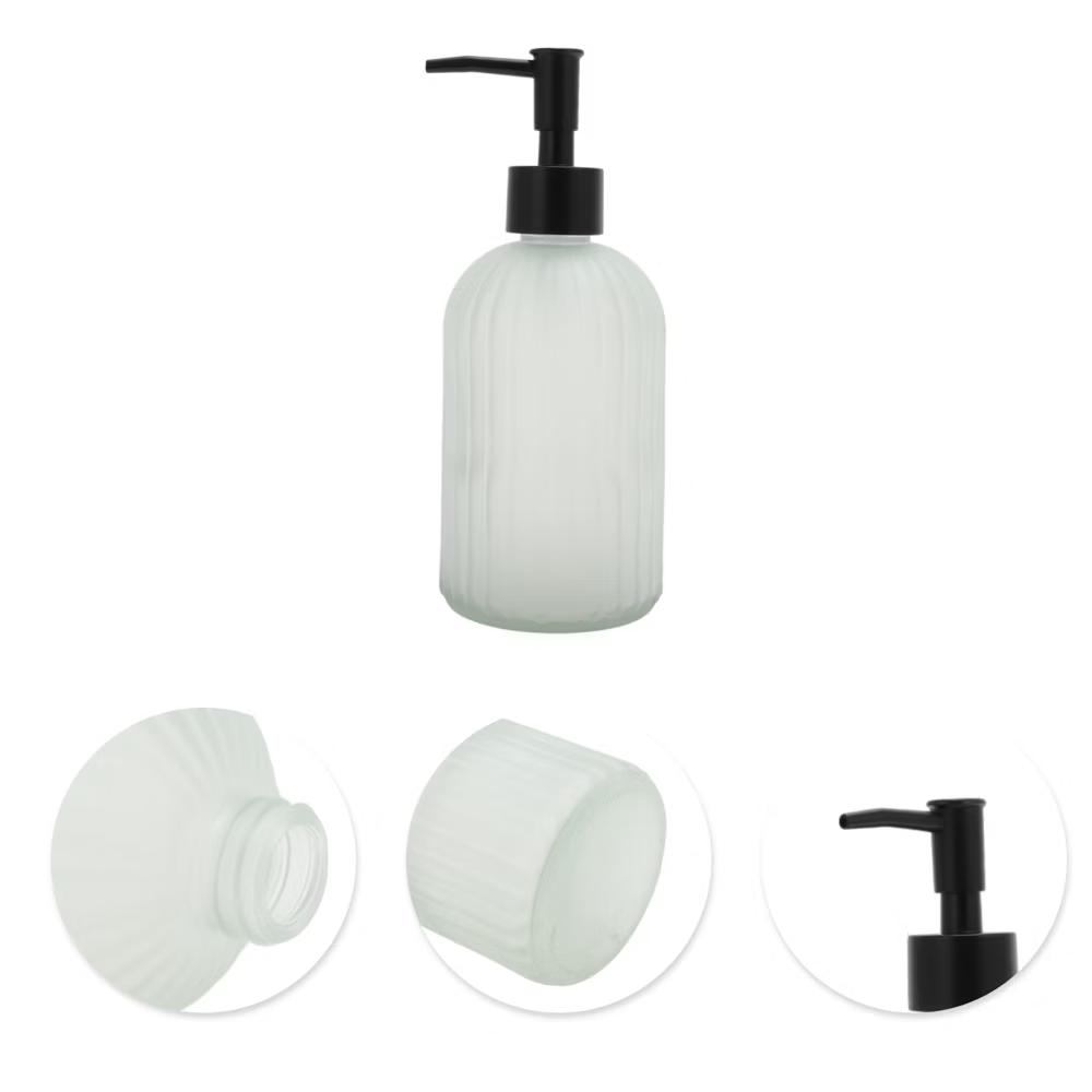 Durable Round Bottom Vertical Stripe Soap Dispenser 13.53oz 1 Pc - Image 5