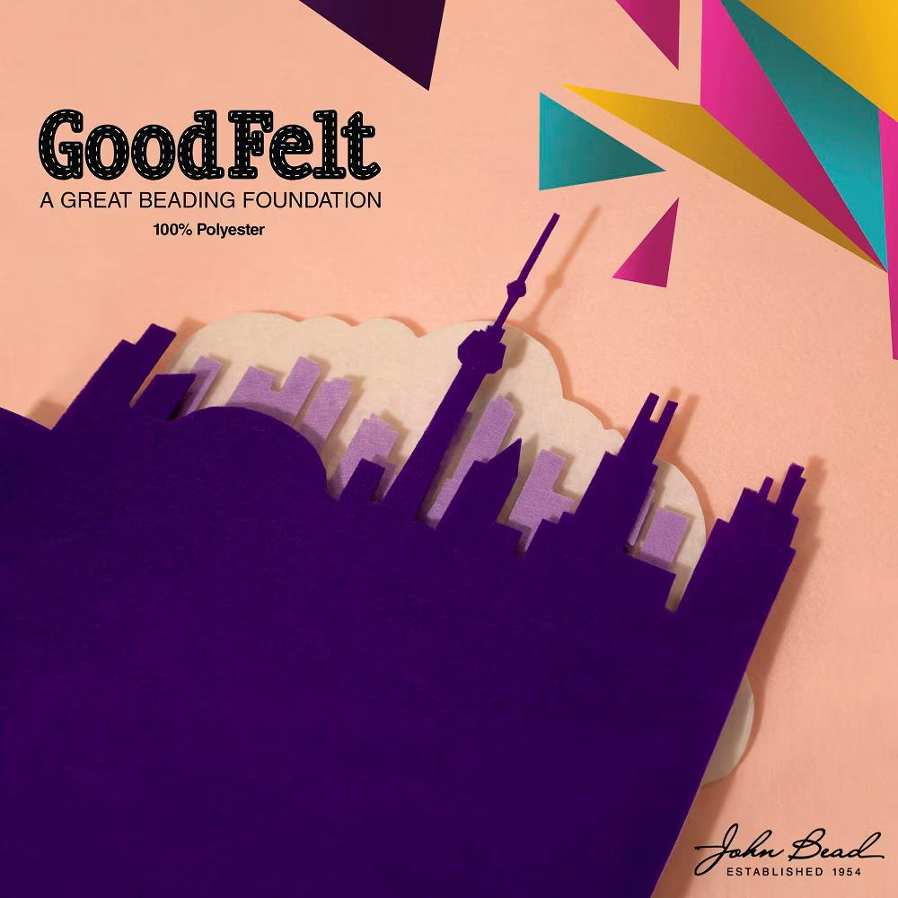 GoodFelt 4 Pieces Brown and Pearl Felt Fabric Sheets for Beading Foundation, 5"x8" - Image 2