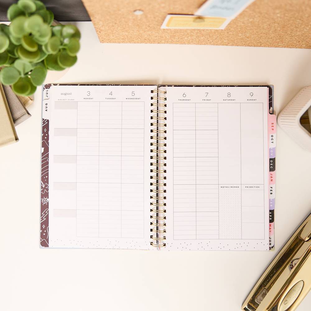 Happy Brands 6.3"x8.5" 2026-2027 Organized Lucky Day Small 12 Months Twin Loop Dated Student Planner - Image 15
