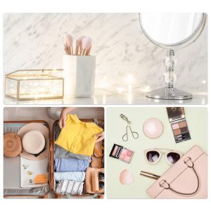 Travel Toiletry Bag Makeup Bag Organizer Toiletry Organizer Travel Cosmetic Bag Waterproof TPU Multicolor 3 Pcs