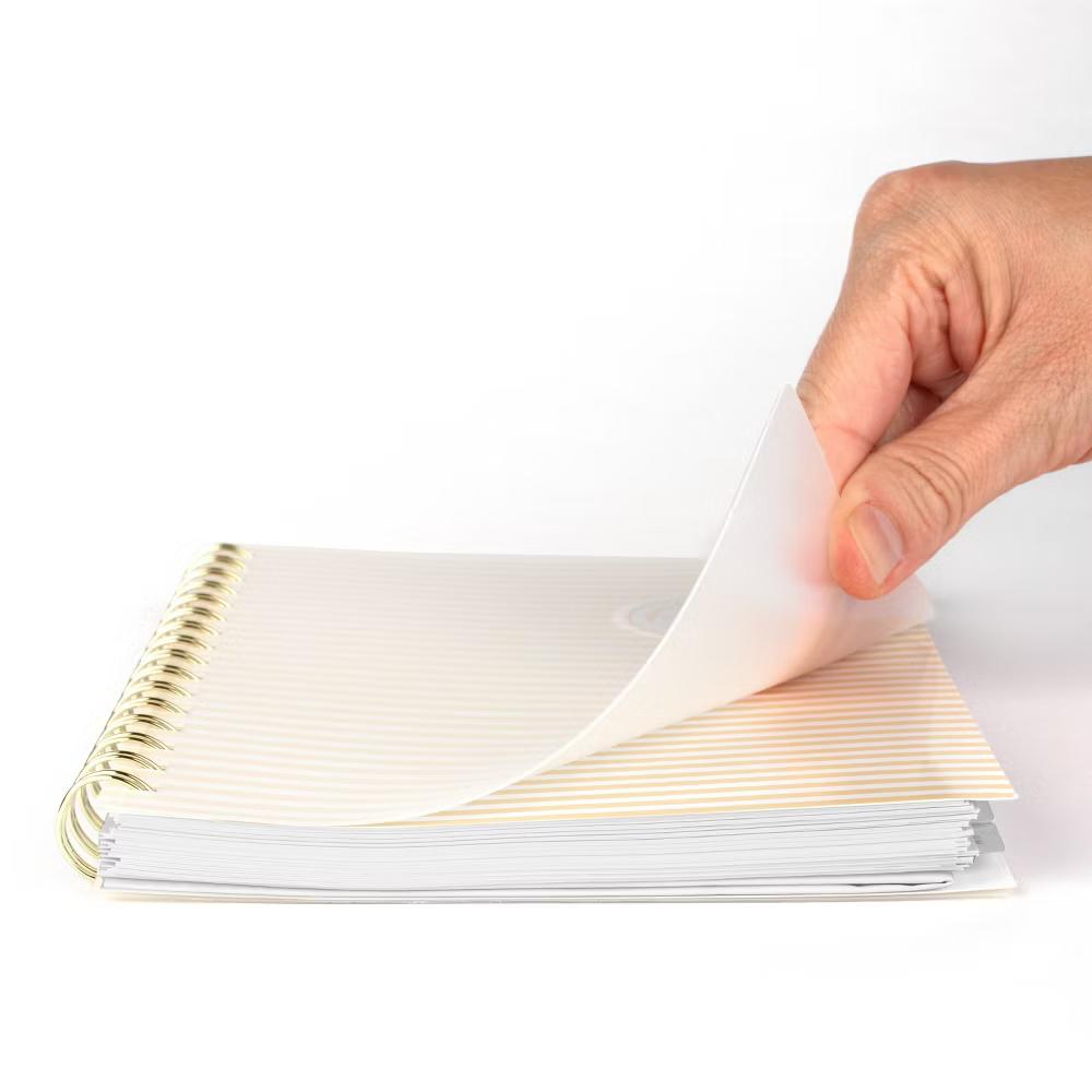 Essentials 5.5"x8.5" Small Wirebound Frosted Poly 2026-2027 Weekly/Monthly Planner Yellow Stripe - Image 8