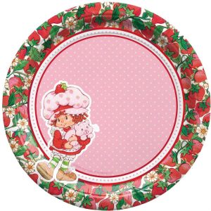 Treasures Gifted Strawberry Shortcake Dessert Plates 7in - Disposable Paper Plates - Strawberry Shortcake Birthday Party Supplies