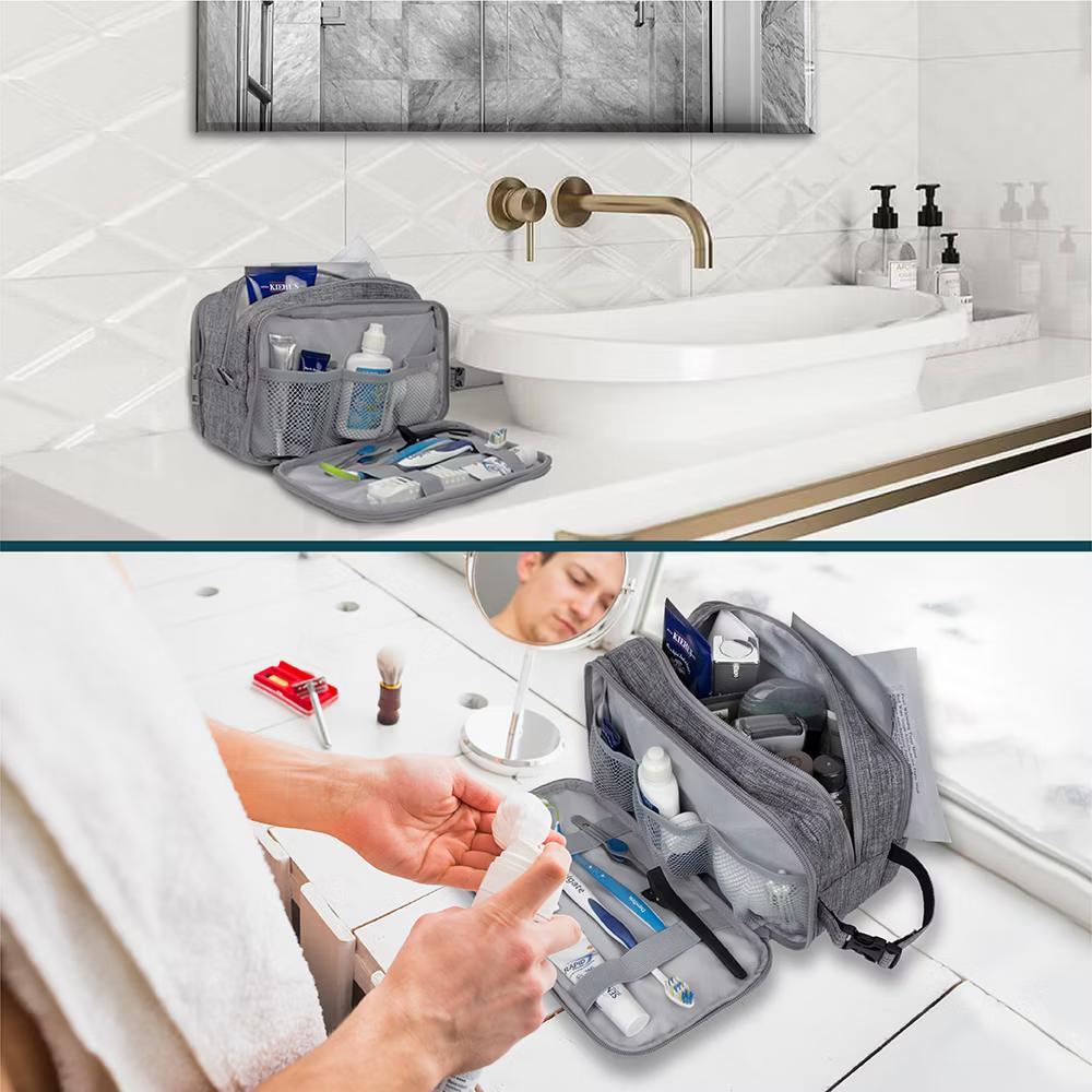 Toiletry Bag for Men, Travel Pouch Essentials Shaving Dopp Kit, Water Resistant Organizer Case Accessories - Image 47