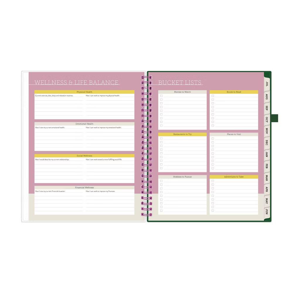 Blue Sky Your Year College Weekly/Monthly Planner Wirebound 7"x9" Green Date - Image 12