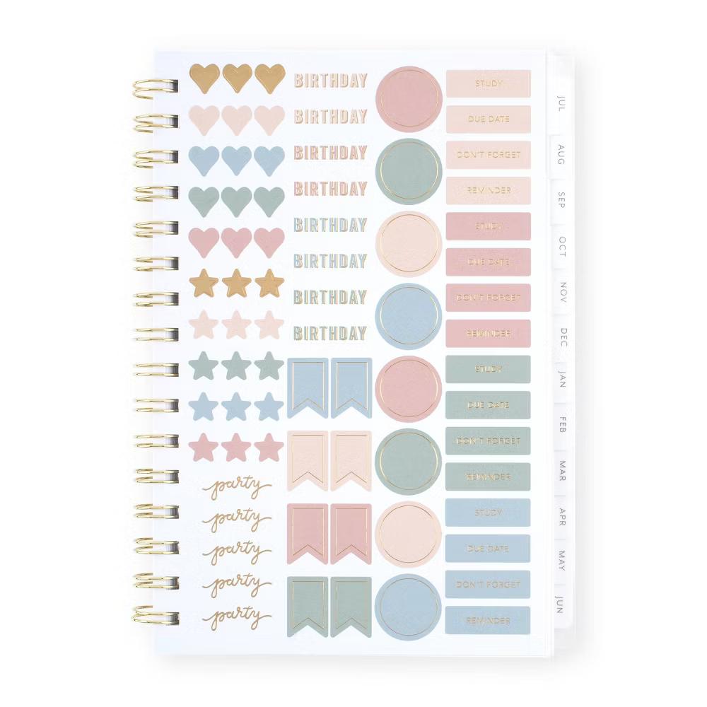Essentials 5.5"x8.5" Small Wirebound Frosted Poly 2026-2027 Weekly/Monthly Planner Yellow Stripe - Image 4