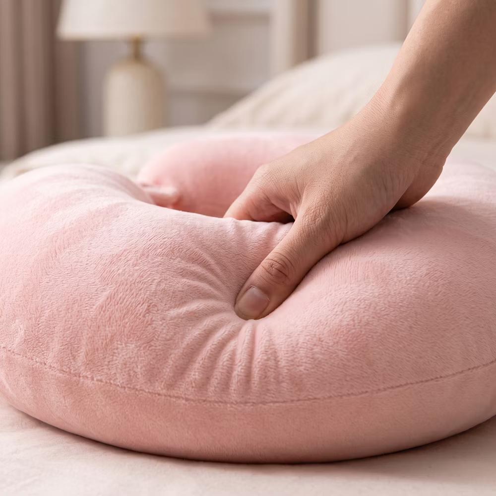 Solid PP Cotton Lightweight Office U-Shape Travel Neck Pillows 11x11in 1 Pc - Image 28