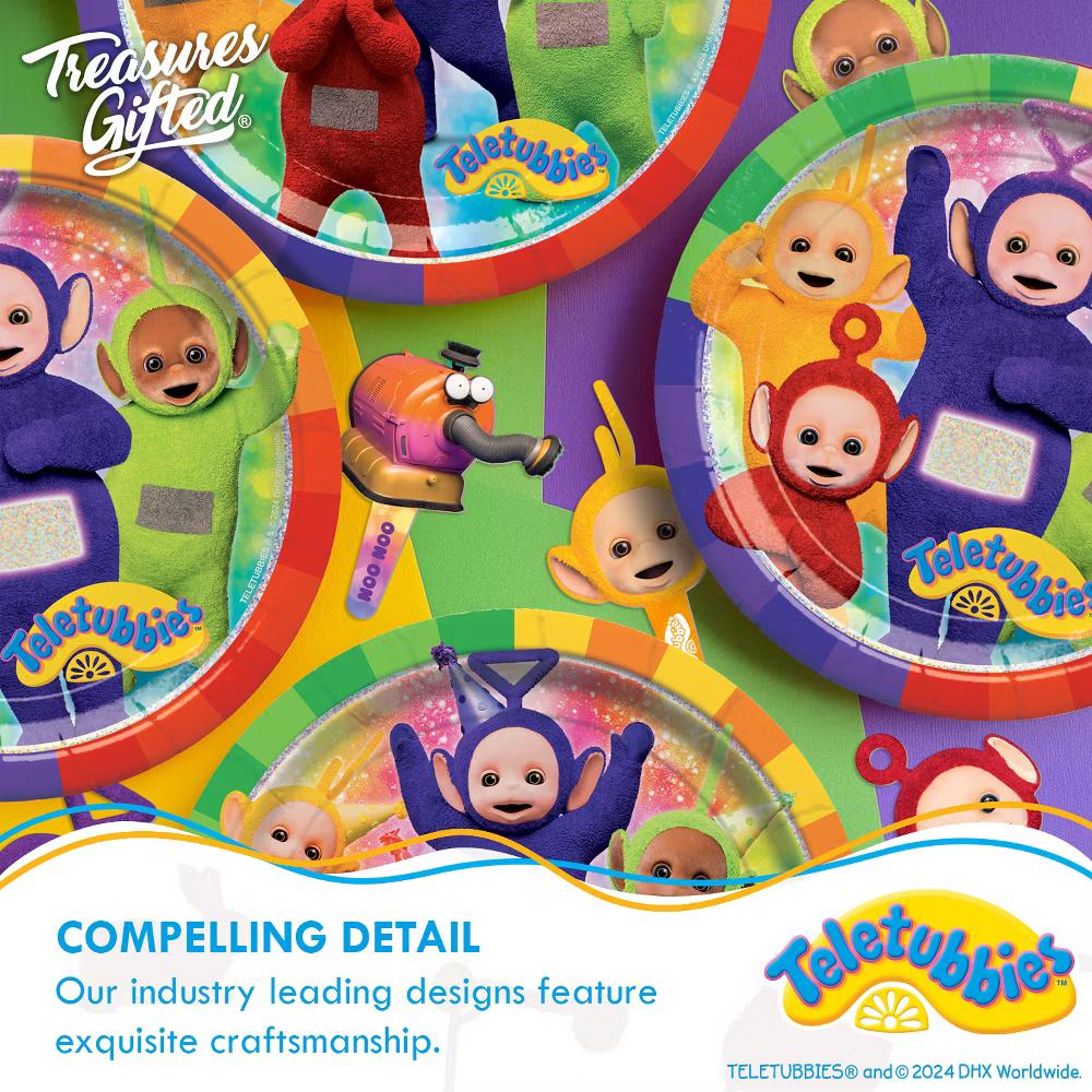 Treasures Gifted Teletubbies Dinner Plates 9in - Disposable Paper Plates - Teletubbies Birthday Party Supplies - Image 4