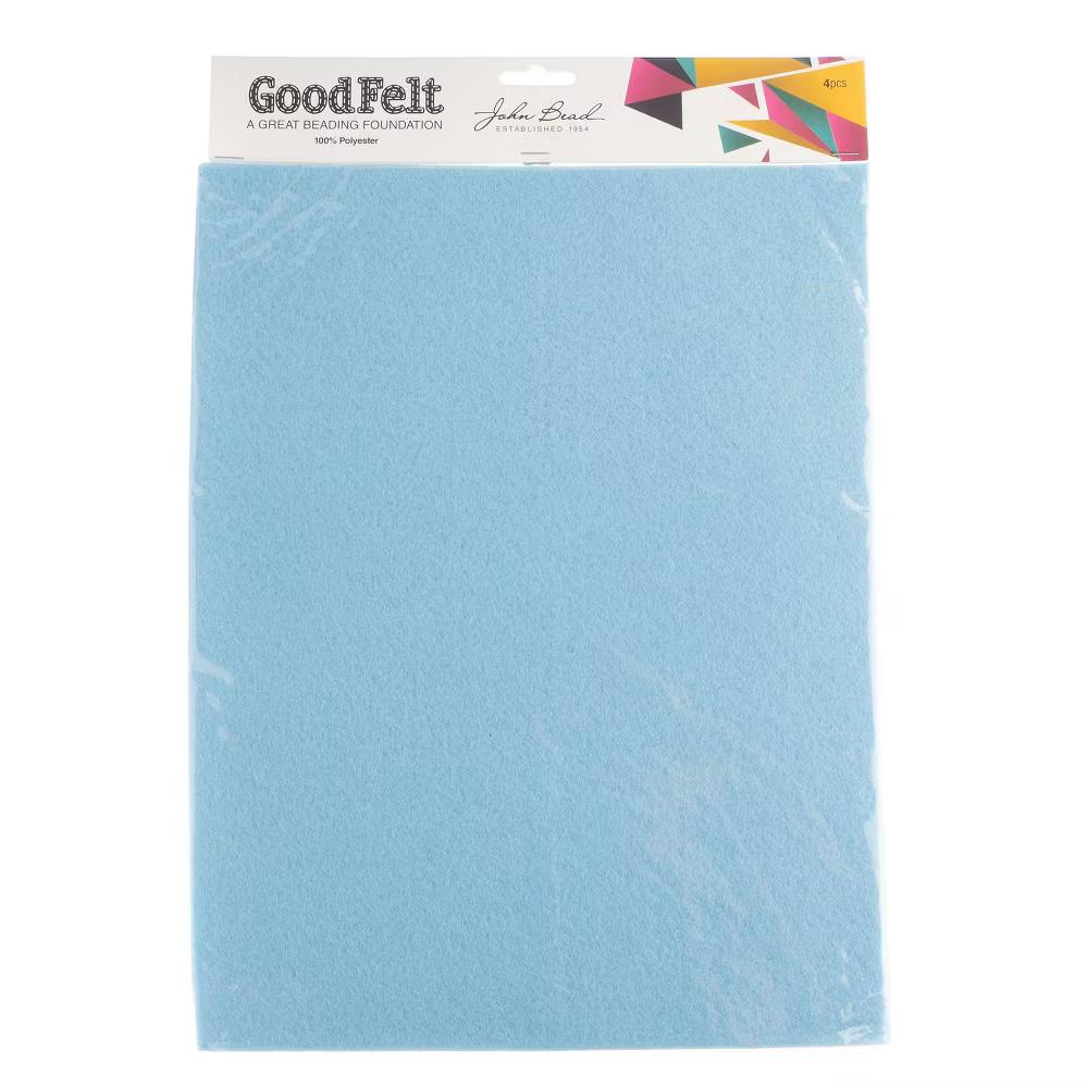 GoodFelt 4 Pieces Light Blue Felt Fabric Sheets for Beading Foundation, 8.5"x11" - Image 6