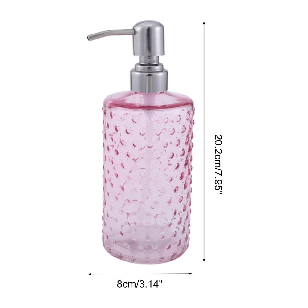 Elegant Polka Dot Pattern Soap Pump Dispenser for Bathroom 16.9oz 1 Pc - Image 55