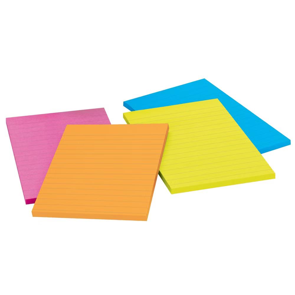 Super Sticky Notes, 4" 6", Rio de Janeiro Collection, Lined, 4 Pads/Pack, 2 Packs - Image 4