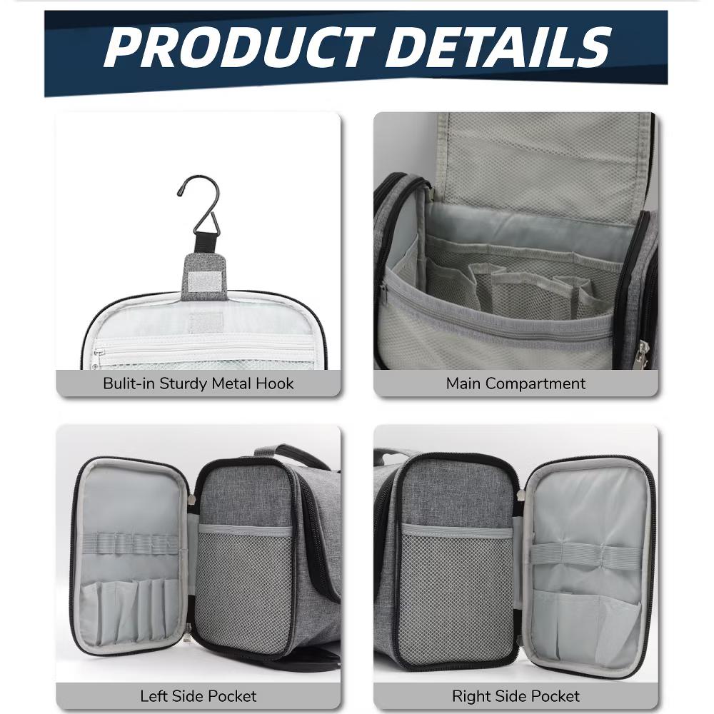 Large Capacity Toiletry Bag for Women and Men, Hanging Toiletry Organizer Cosmetics Makeup Bag - Image 39