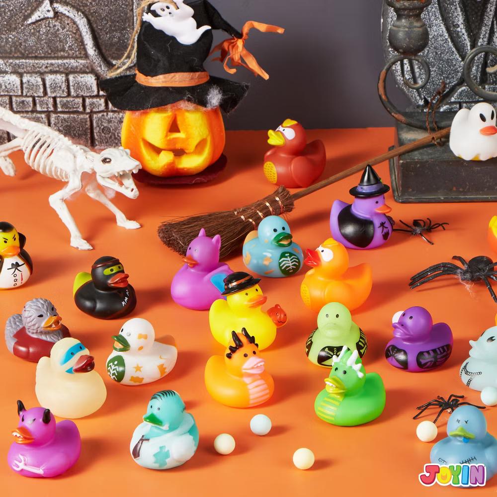 Halloween Party Supplies, Rubber Ducks Party Toys for Halloween Goodie Bag Fillers Decorations School Classroom Game Prizes Baby Bath Toy - Image 36