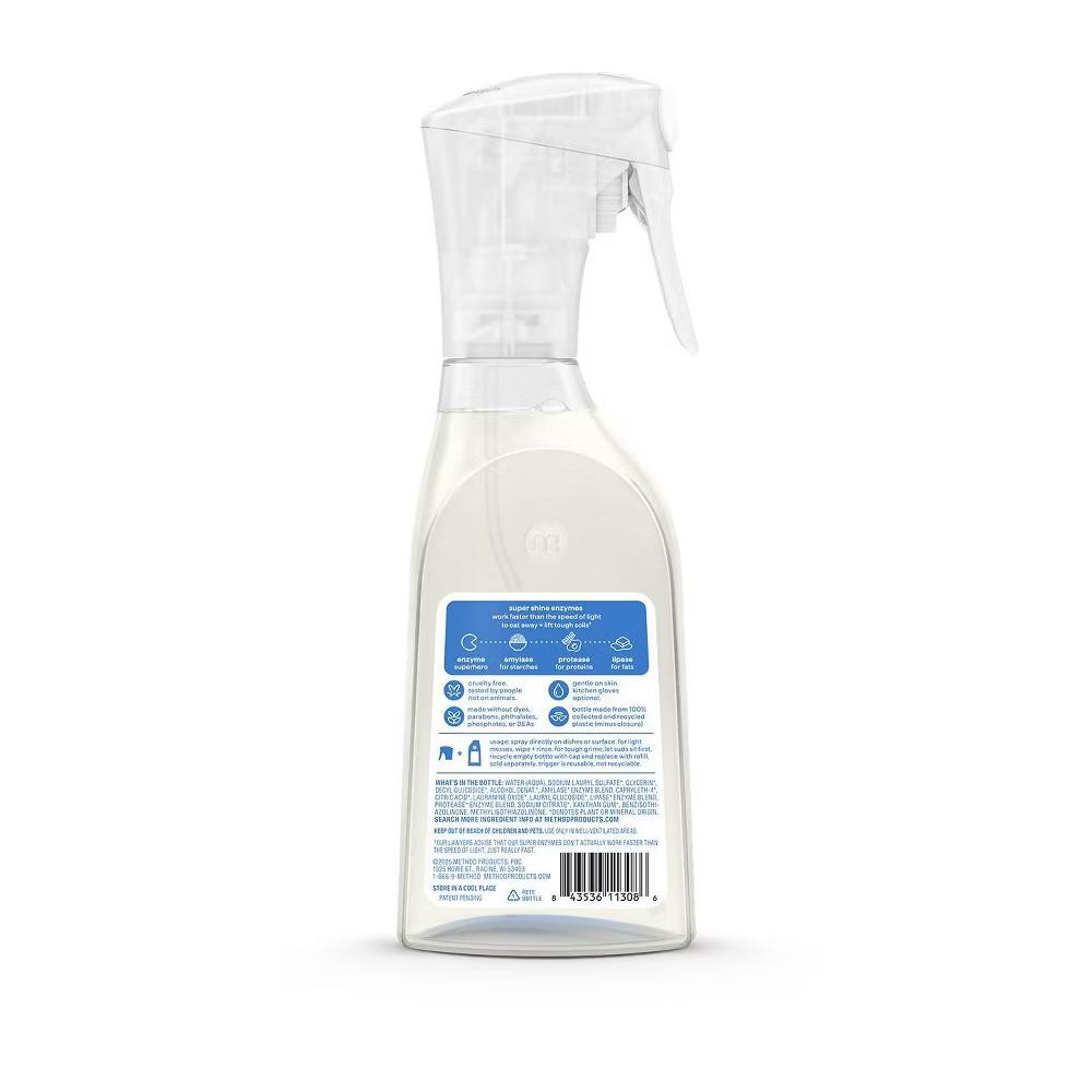 Method Super Shine Foaming Dish Spray Powered By Enzymes Free Clear - Image 4