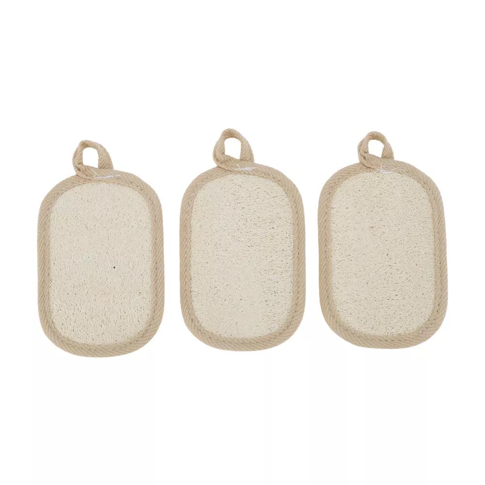 Double-sided Rectangular Wood Pulp Sponge Dish Washing Cloth 3 Pcs - Image 2