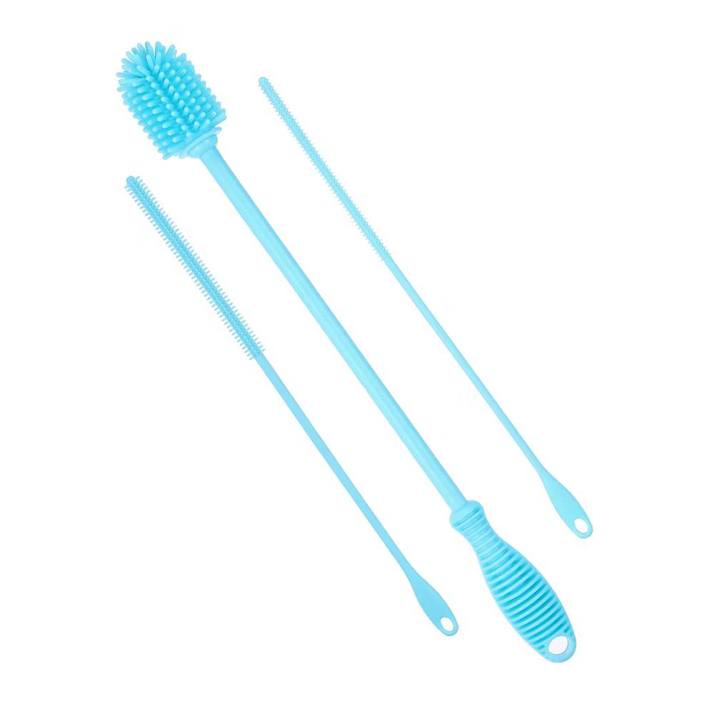 Silicone Bottle Brush with 2 Straw Brush for Cleaning Narrow Neck Containers Sport Bottles - Image 7