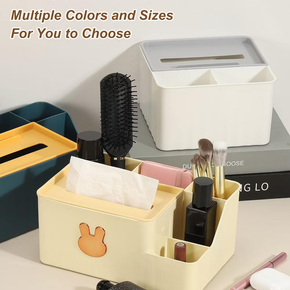 Tissue Box Holder, Plastic Facial Tissue Box Cover - Image 2