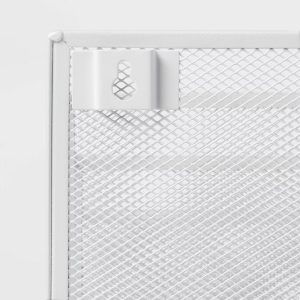Mesh Hanging File Sorter with Keyholes White - Wall File Holder, Steel, Adult Assembly Required