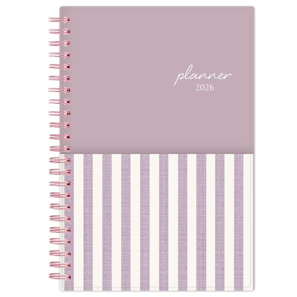 Blue Sky 2026 Weekly/Monthly Planner Stripe 5"x8" Block Purple with Double Pockets - Image 9