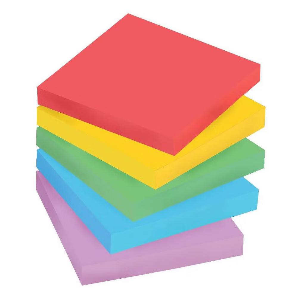 5pk 3" 3" Super Sticky Notes 45 Sheets/Pad - Marrakesh Collection: Multicolor Office Supplies, Art & Design - Image 15