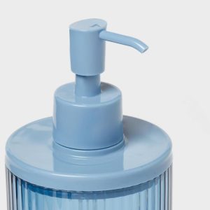 Ribbed Soap Pump Blue