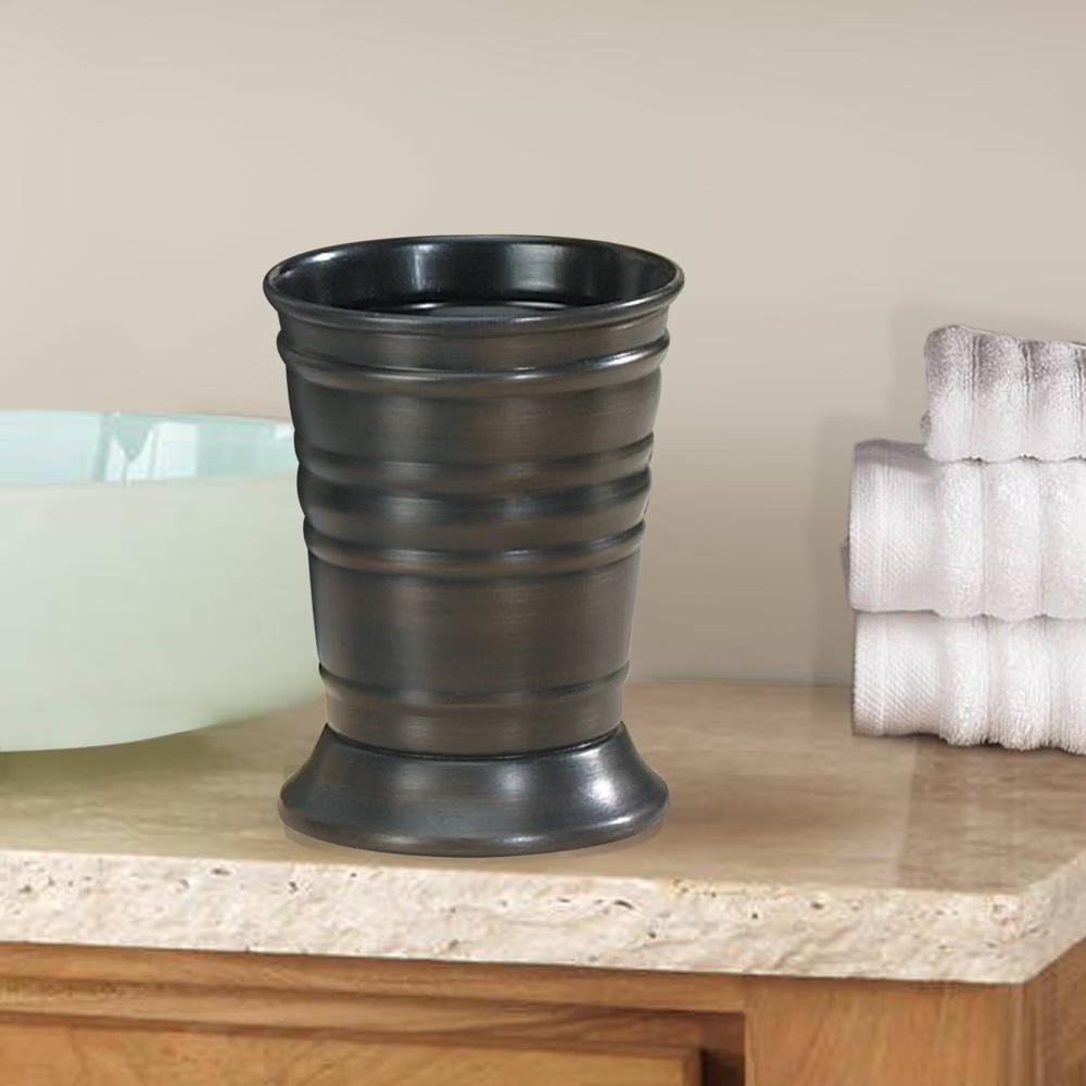 Bogart Metal Makeup Brush Holder and Toothbrush Cup - Elegant Bathroom Organizer, Steel Tumbler for Storage - Image 4