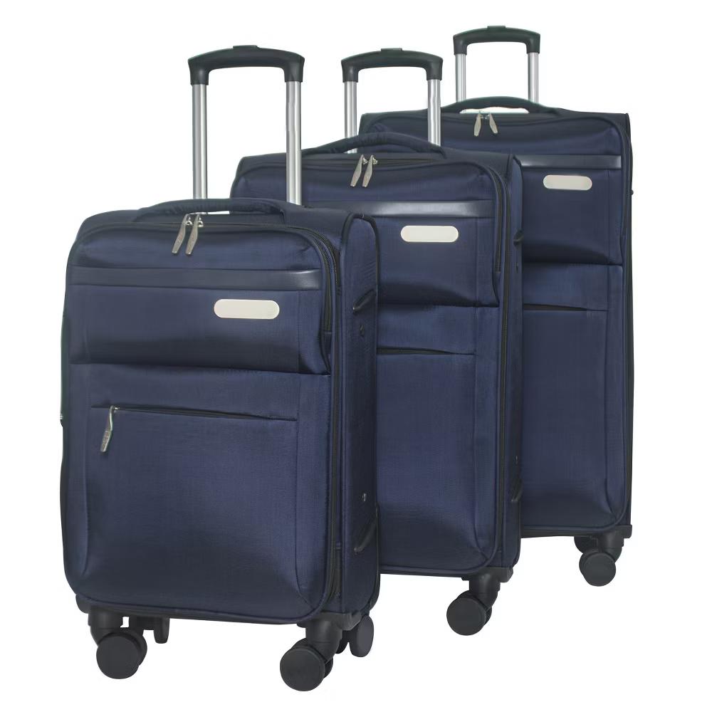 3-Piece Softside Luggage Set with Built-in Lock, Expandable Lightweight Suitcases with Spinner Wheels (20/24/28 Inch) - Image 2