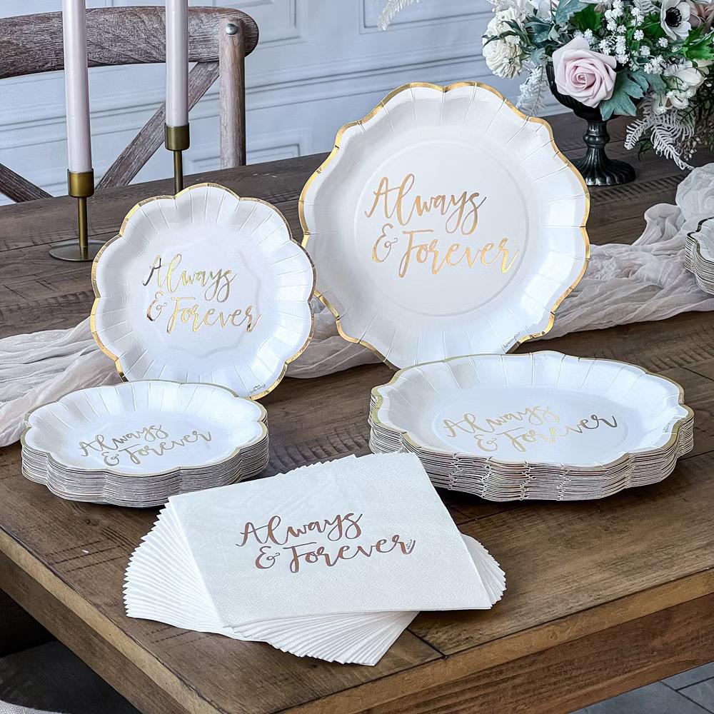 Always & Forever 72 Piece Party Tableware Set (24 Guests) | 00247NA-KIT - Image 2