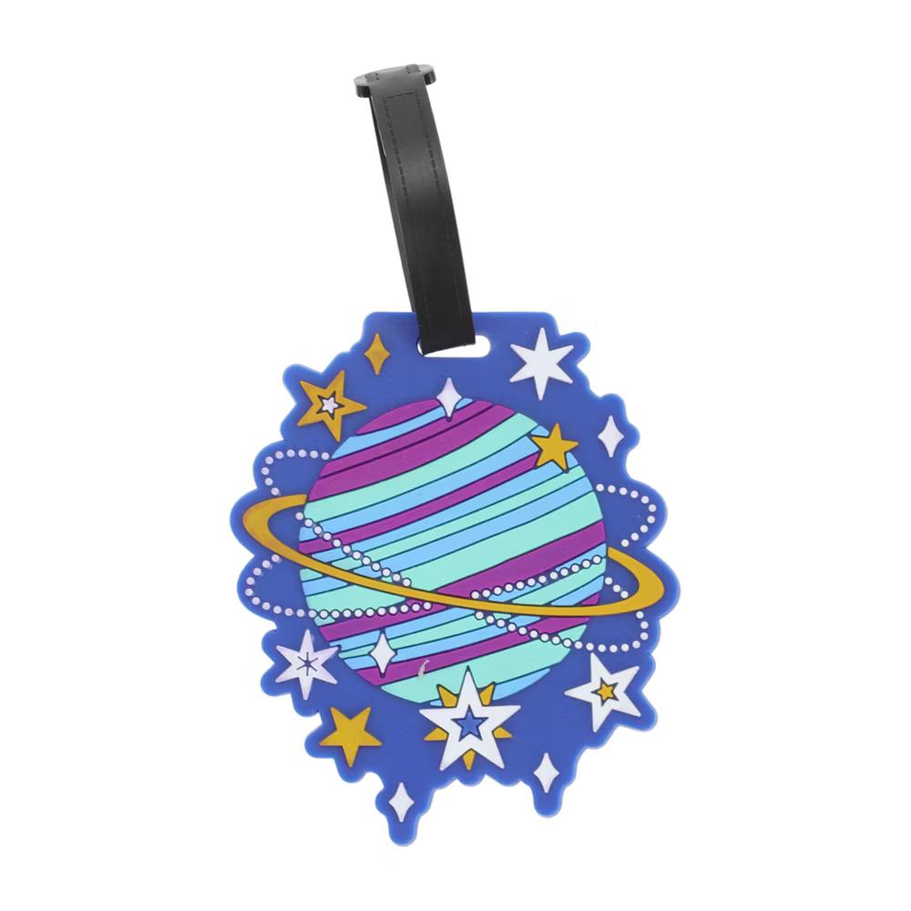 Planet Luggage Tag Blue 1 Pc - Image 2