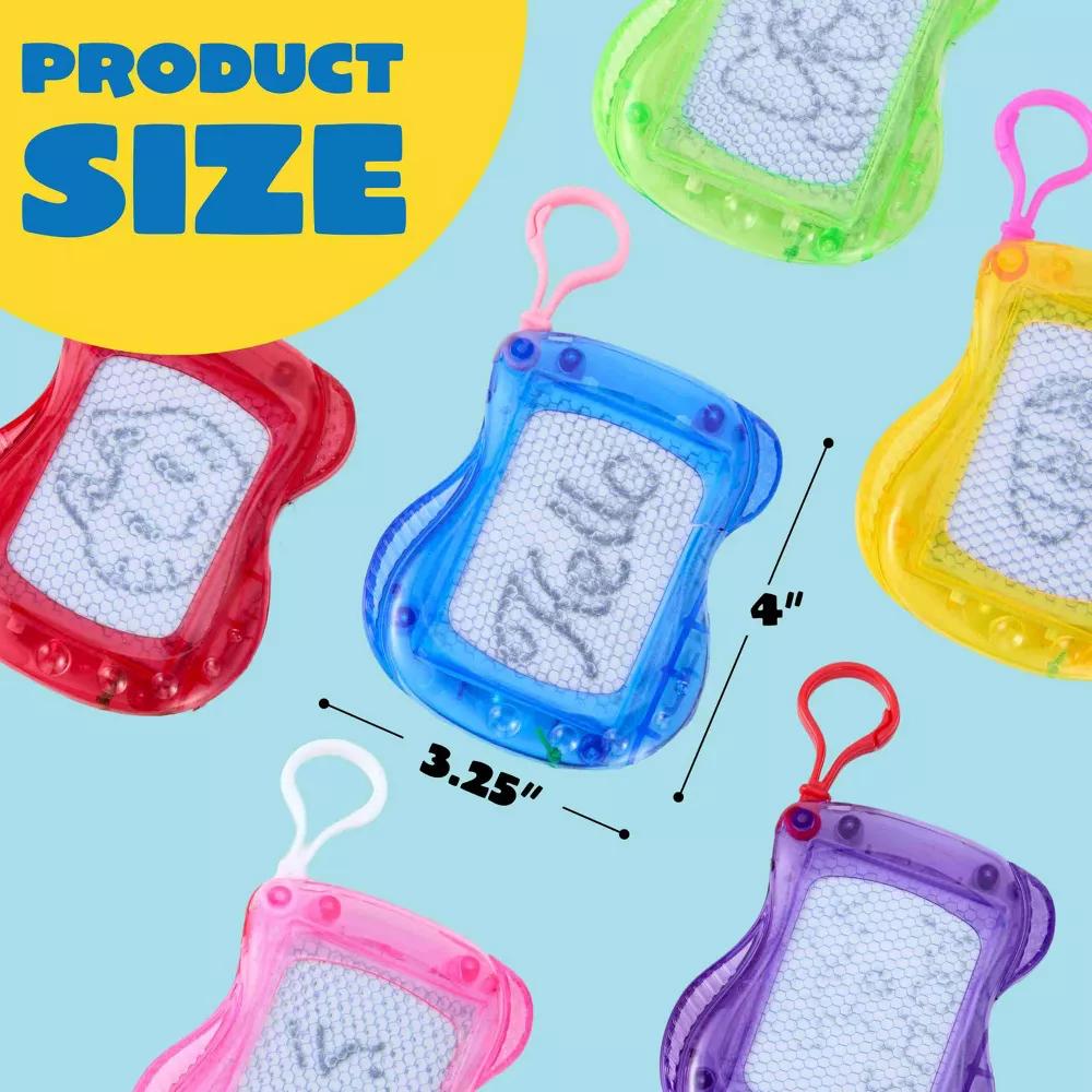 12 Pcs Mini Magnetic Drawing Board, 6 Erasable Keychain Drawing Board, Writing Pad Boys and Girls Classroom Prize, Birthday Goodie Bag Stuffers - Image 3