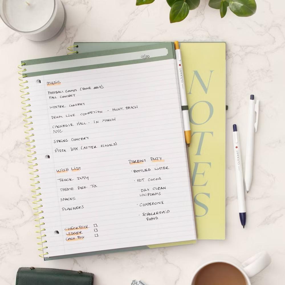 Blue Sky Your Year Parent Wirebound Notebook 8.5"x11" Green Note - Image 7