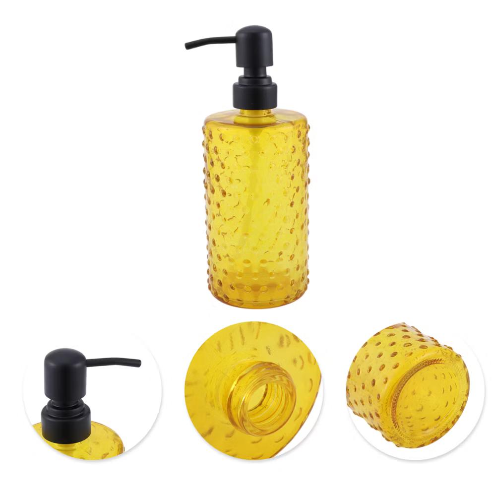 Elegant Polka Dot Pattern Soap Pump Dispenser for Bathroom 16.9oz 1 Pc - Image 40