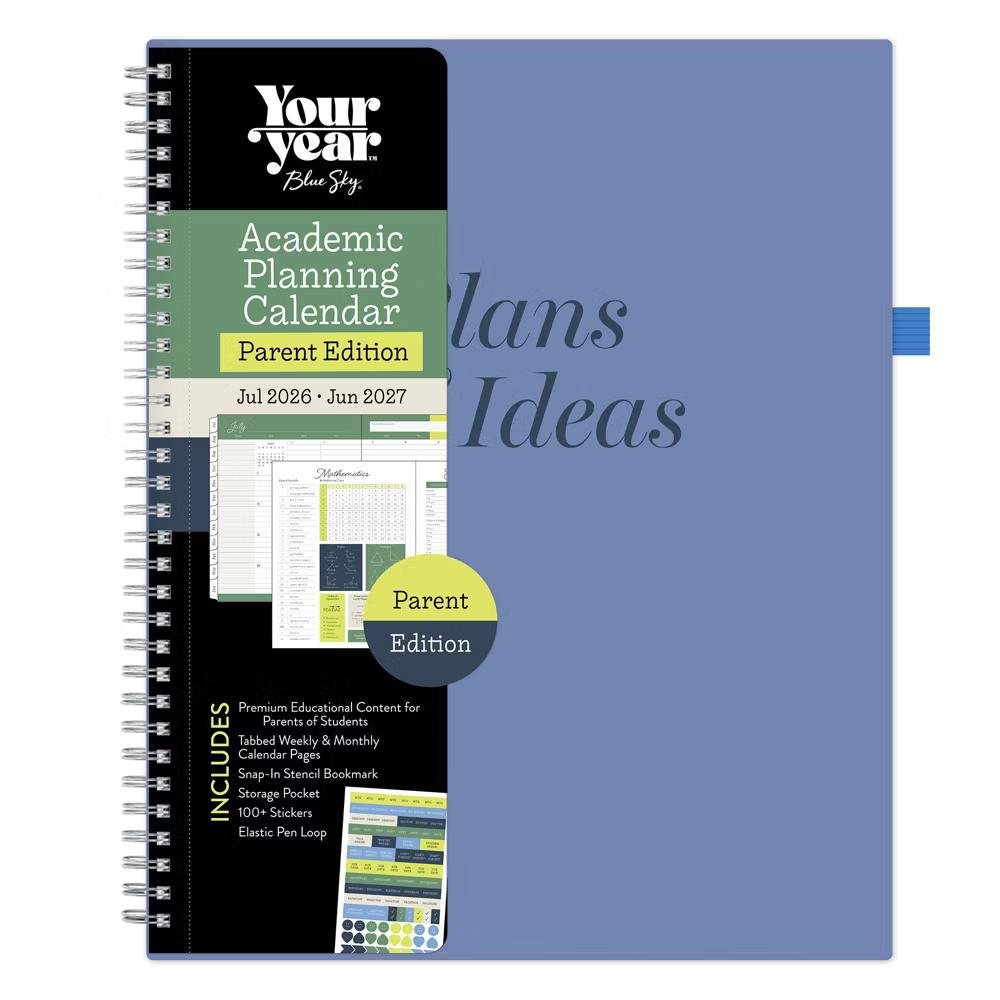 Blue Sky Your Year Parent Weekly/Monthly Planner Wirebound 8.5"x11" Blue Plans - Image 15