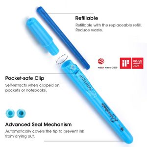 Retractable Highlighters, Neon Colors, 6 Count