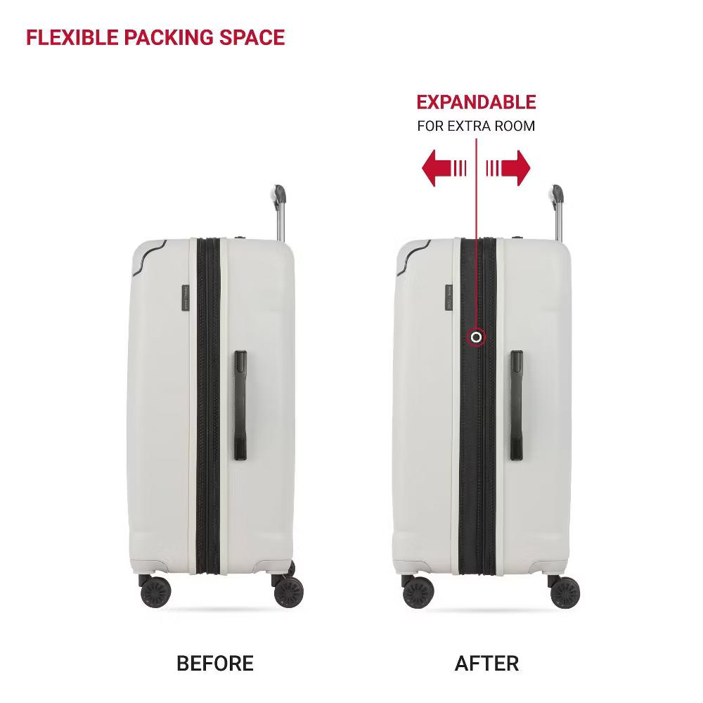 Cascade Hardside Large Checked Spinner Wheels Suitcase - Image 18