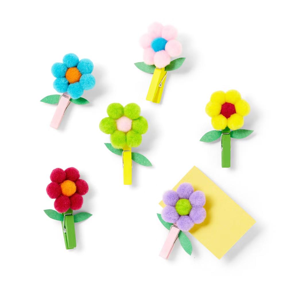200ct Mini Pom-Poms - Multicolor Craft Embellishments, Tiny Acrylic Poms, Ages 6 - Image 2
