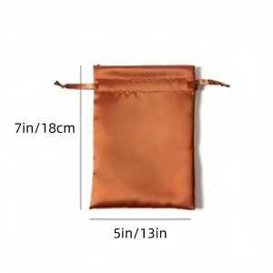 6-Piece Satin Drawstring Pouch Set with Soft Fabric for Jewelry Beauty and Gift Storage