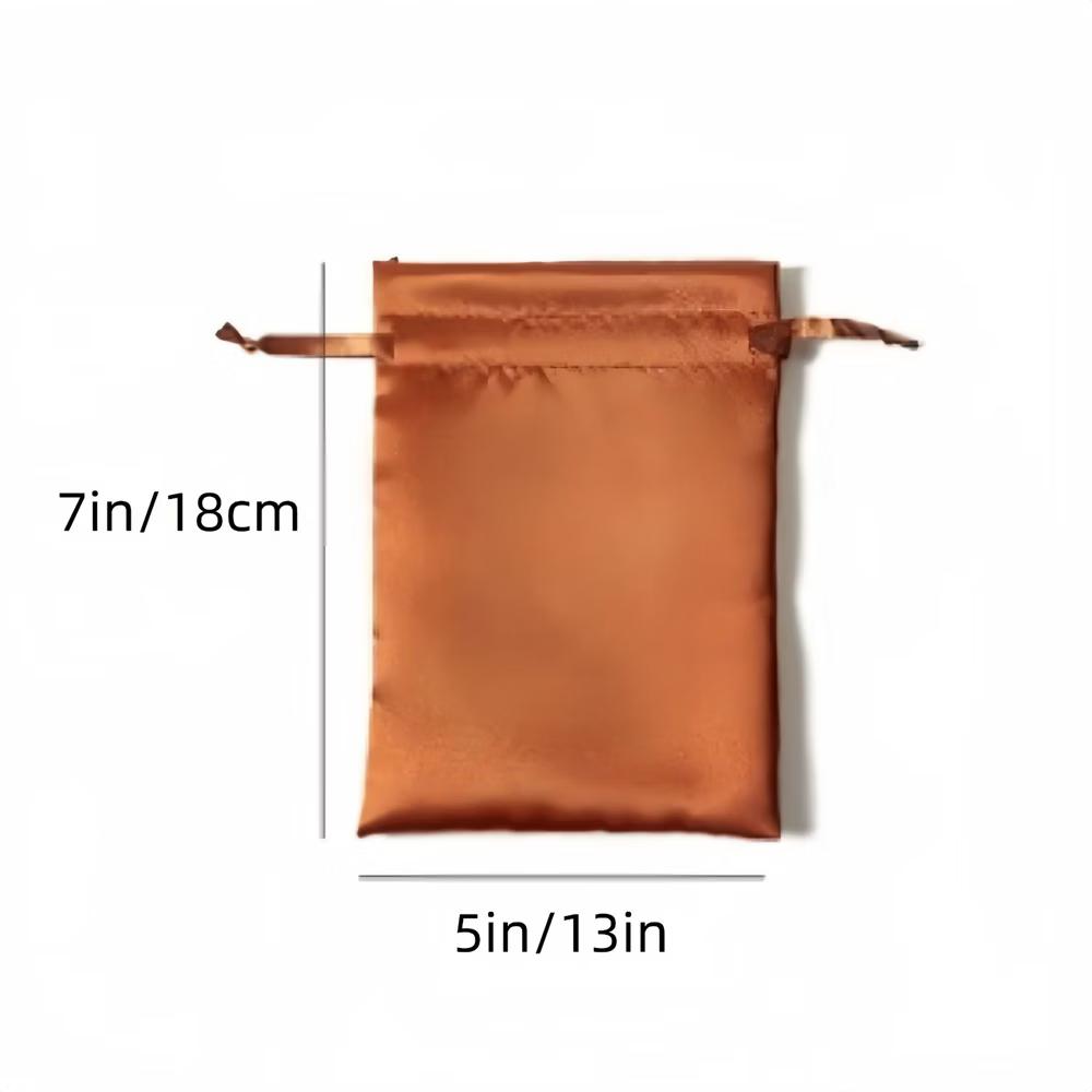 6-Piece Satin Drawstring Pouch Set with Soft Fabric for Jewelry Beauty and Gift Storage
