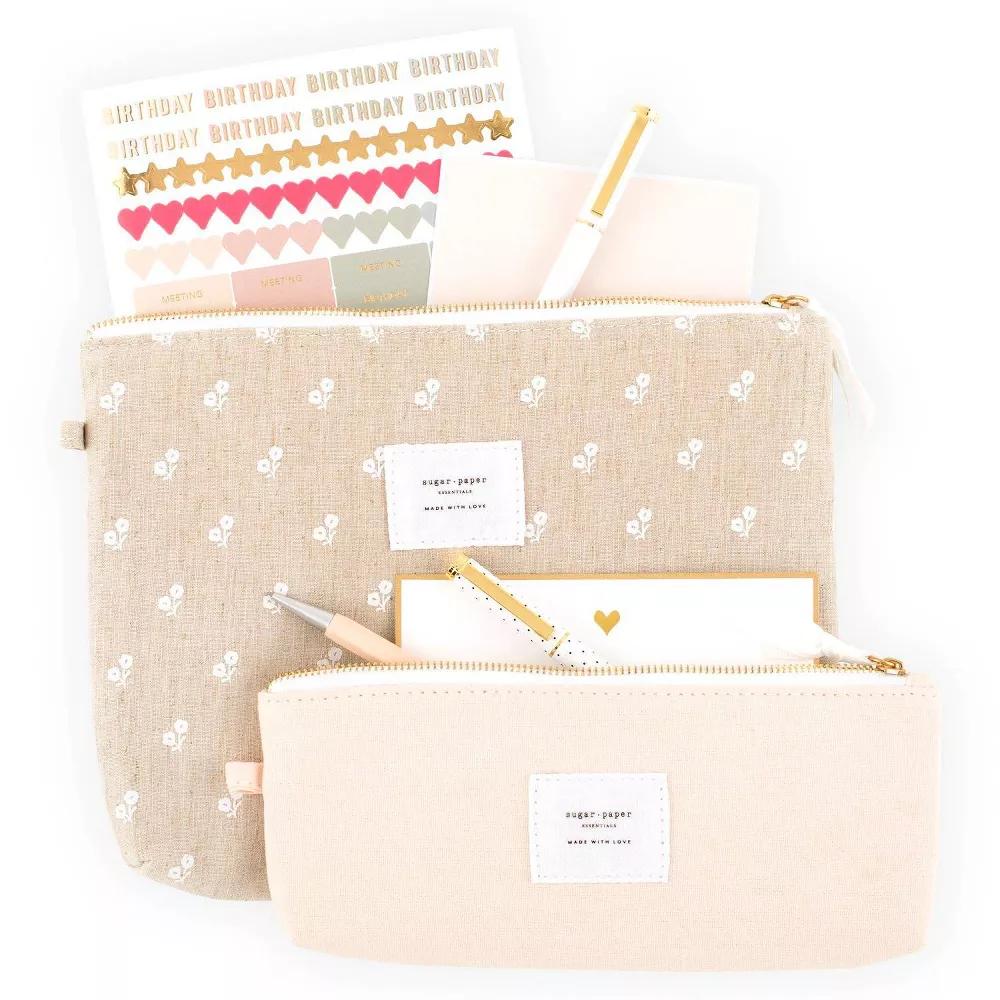 Essentials 2pk Pouch Flax Flower and Pink - Image 5