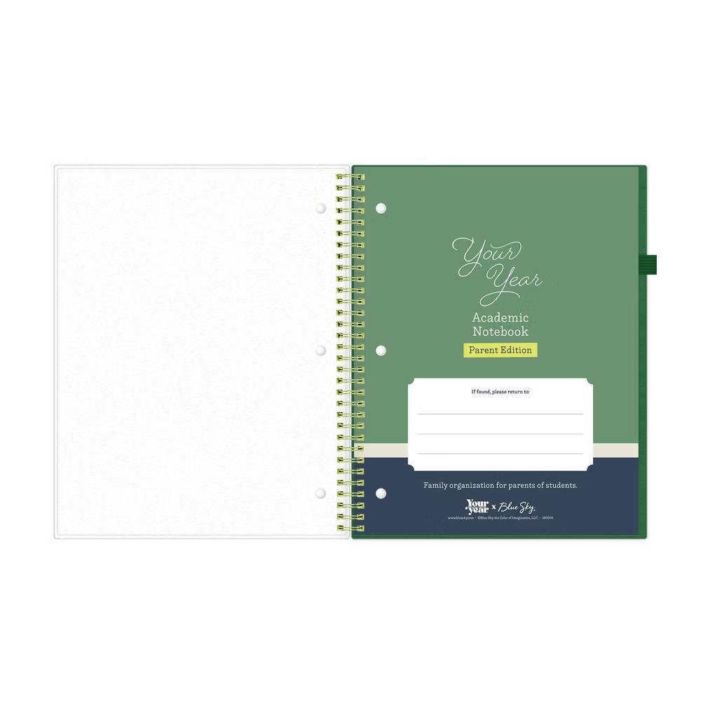 Blue Sky Your Year Parent Wirebound Notebook 8.5"x11" Green Note - Image 4