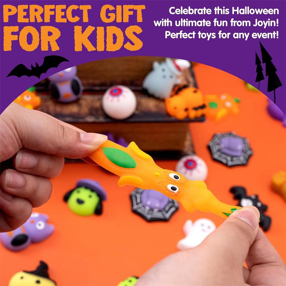 24/100Pcs Halloween Squishy Toys Kits Halloween Party Favors Trick-or-Treat Goodie Bag Filler Boys & Girls Birthday Gifts School Classroom Prize - Image 3