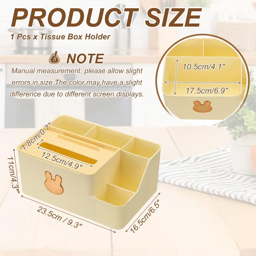 Tissue Box Holder, Plastic Facial Tissue Box Cover - Image 6