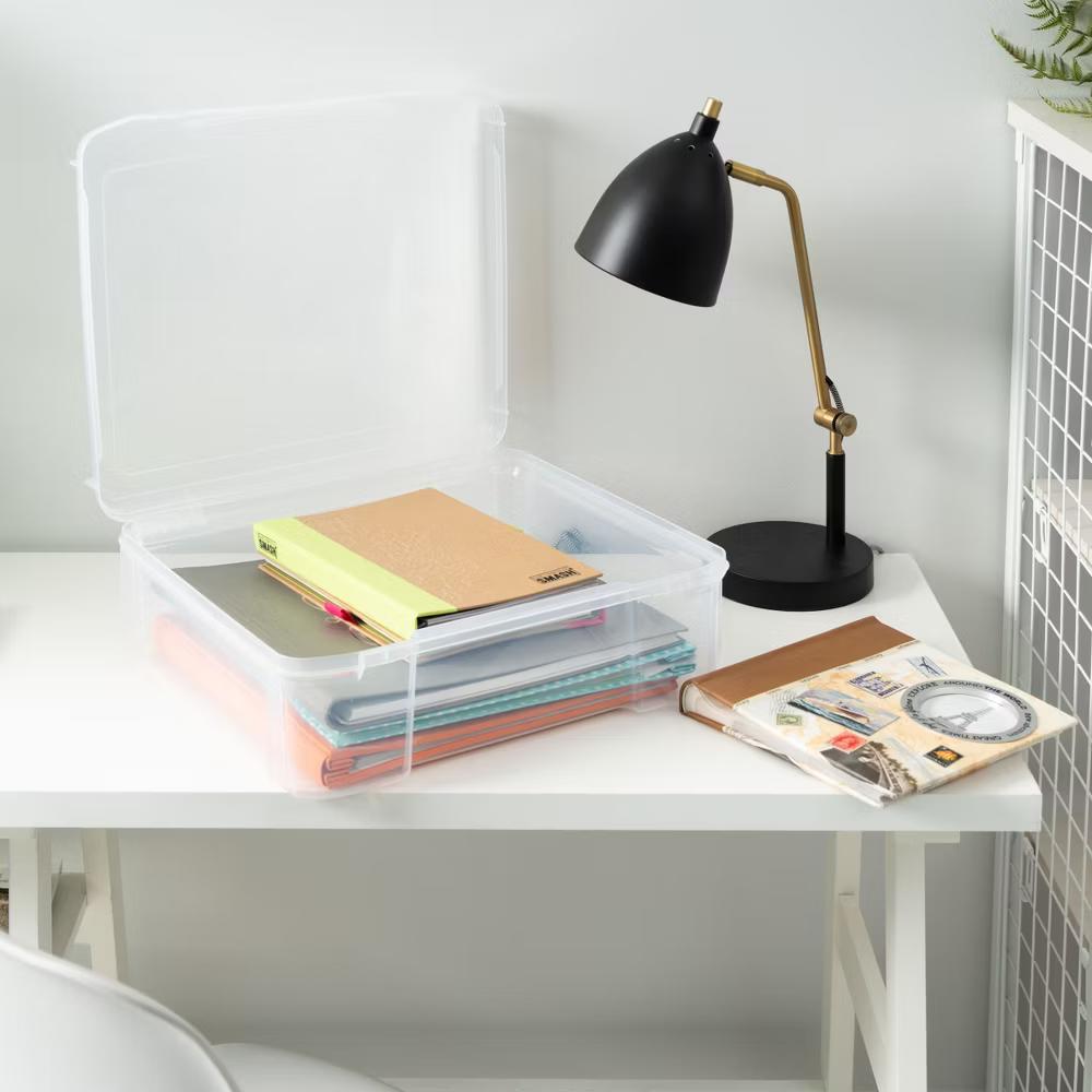 USA Paper Thick Portable Plastic Scrapbook Storage Snap Tight Cases - Image 20