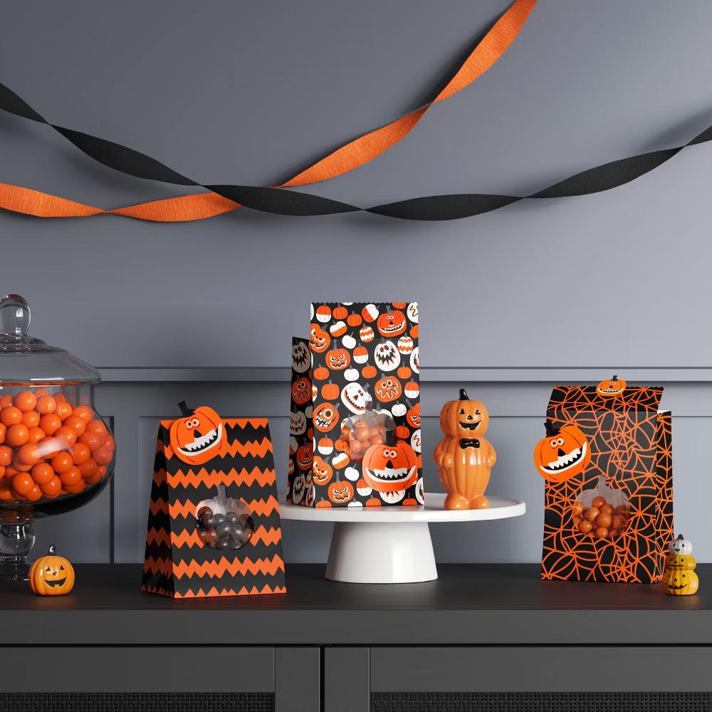 12ct Pumpkin Treat Bags Party Favor - Image 3