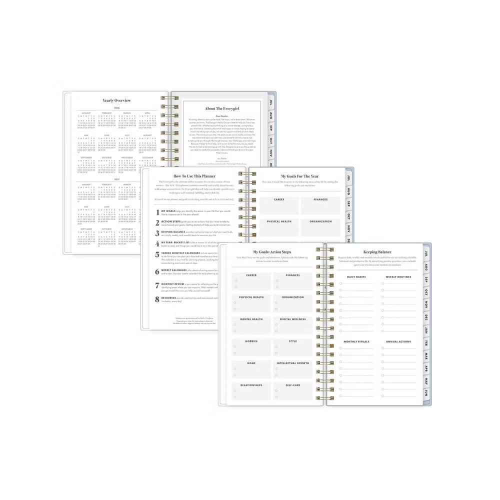 The Everygirl 3.625"x6.125" 2026-2027 Weekly/Monthly Planner Tayton Safety Wirebound - Image 6