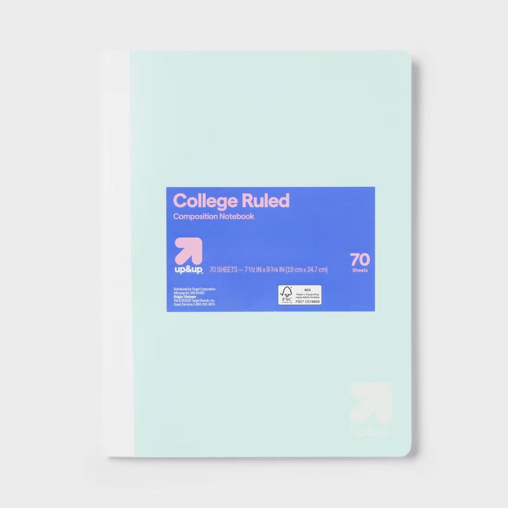 College Rule Composition Notebook 7.5"x9.75" Poly Cover 70 Sheets - Image 5