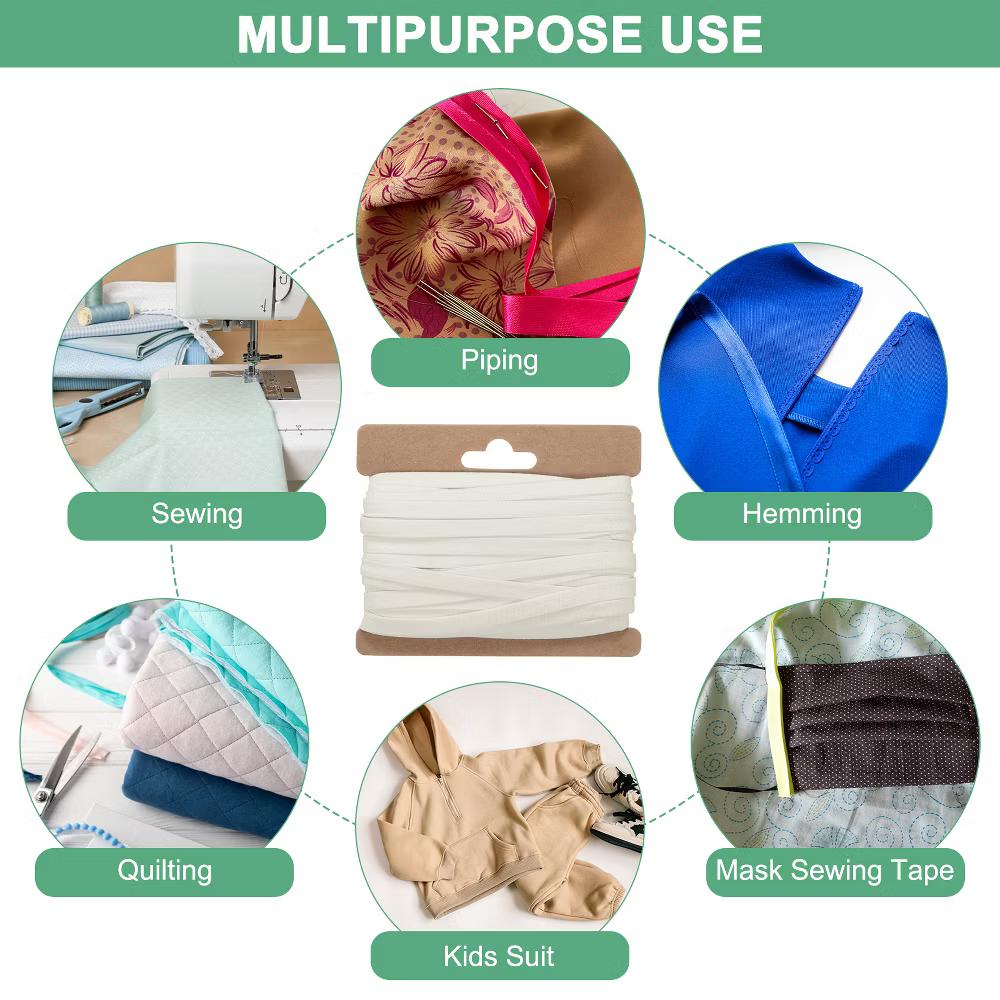 Cotton Durable Washable Double Fold Bias Tape Bias Tape 1 Pc - Image 14