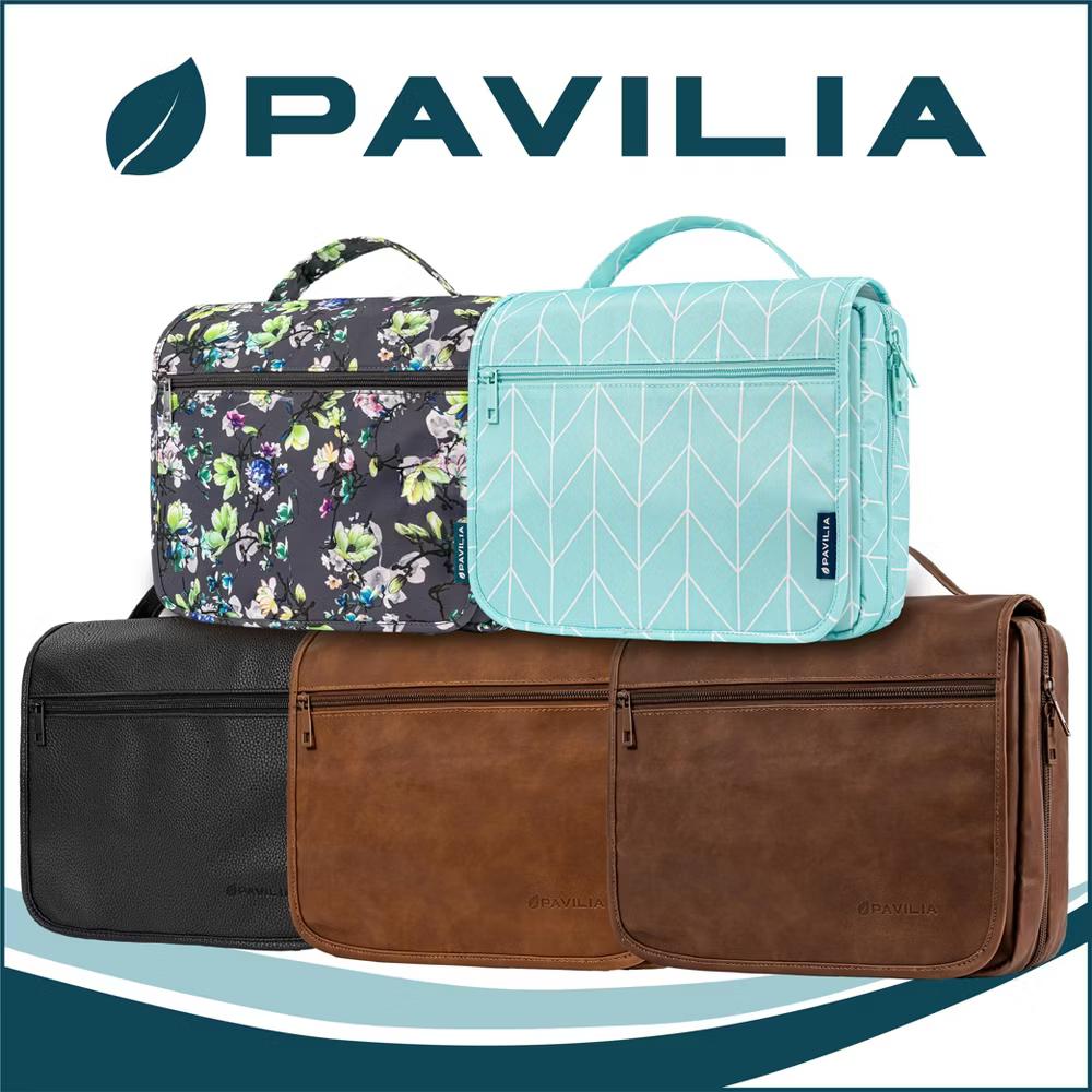 Hanging Toiletry Bag Women Men, Foldable Large Travel Cosmetic Organizer, Water Resistant Makeup Toiletries Essentials Kit