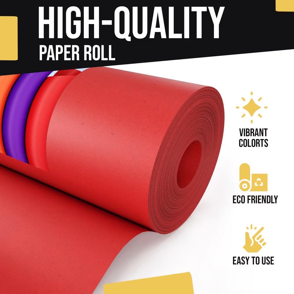 Exquisite Colored Kraft Paper Roll 17.5 In 110 Ft Kraft Wrapping Paper Craft Paper Shipping Paper Kraft Paper Roll Gift Wrap - Image 58