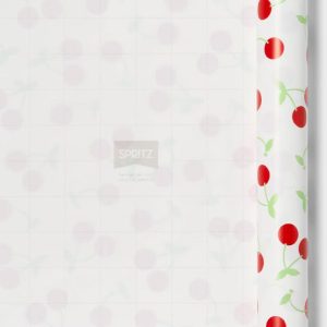 96"x30" Cherry Print Gift Wrapping Paper White/Red